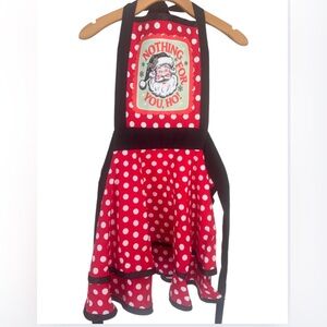 Keep It Gypsy Santa Apron — Red Polka Dot — OS